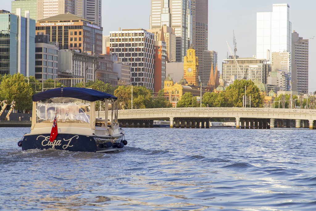 Eliza J cruising on the Yarra River Melbourne