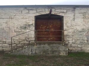 pipemakers factory door, an attraction you can visit by boat on the Maribyrnong river