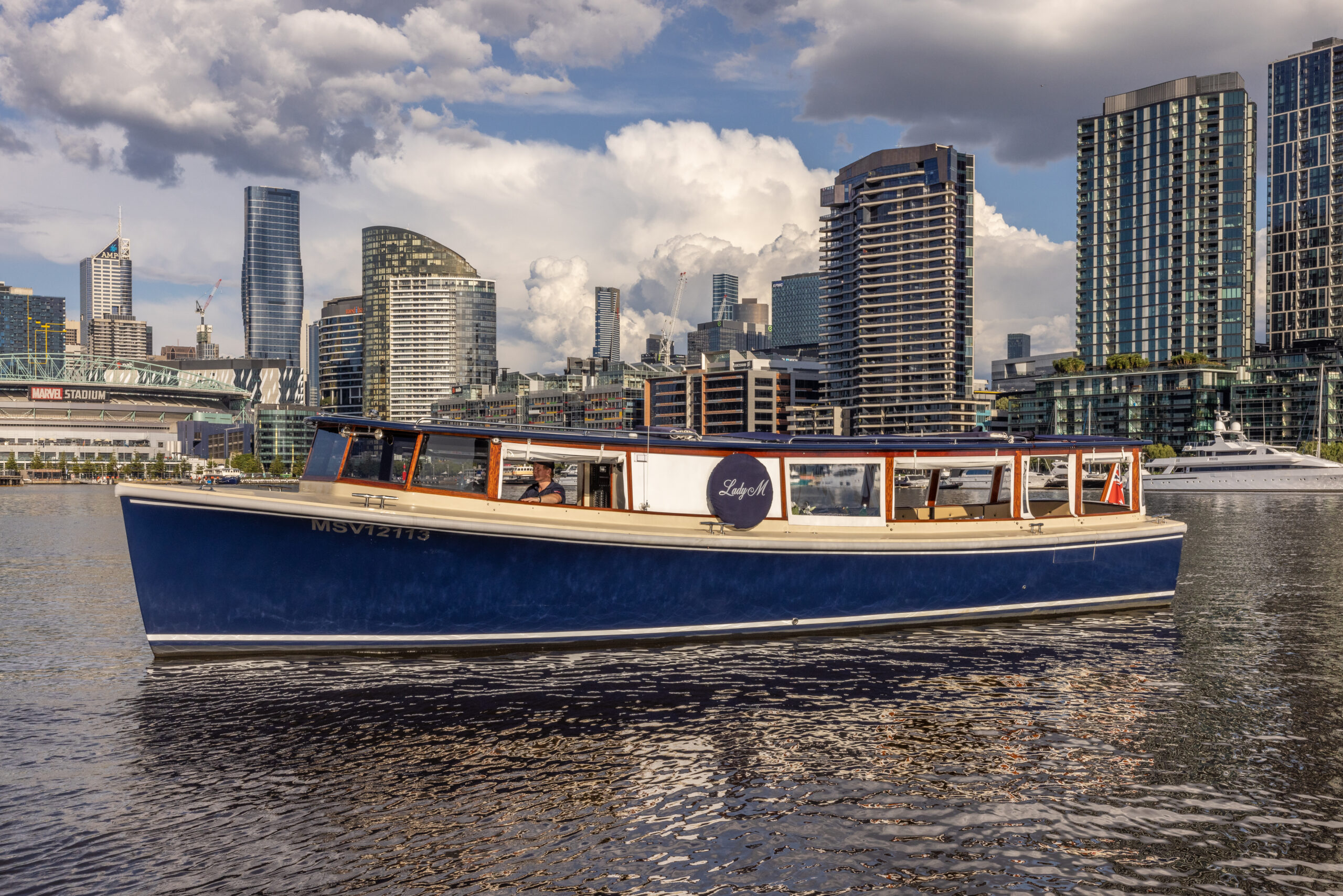 Lady M private charter boat Melbourne