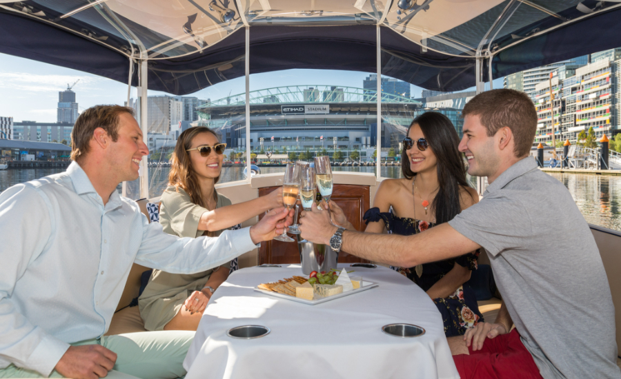 Wedding celebration on the Yarra River cruise from Docklands