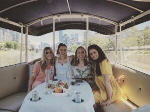 Girls weekend away in Melbourne cruising the Yarra River.