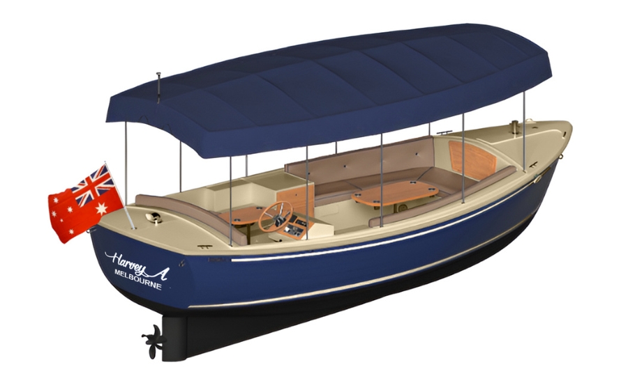 Luxury electric rental boat Melbourne - Harvey A
