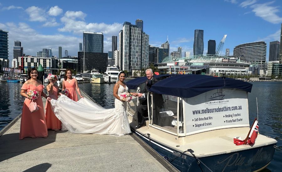 Depart Leonda by the Yarra in style by boat after wedding reception